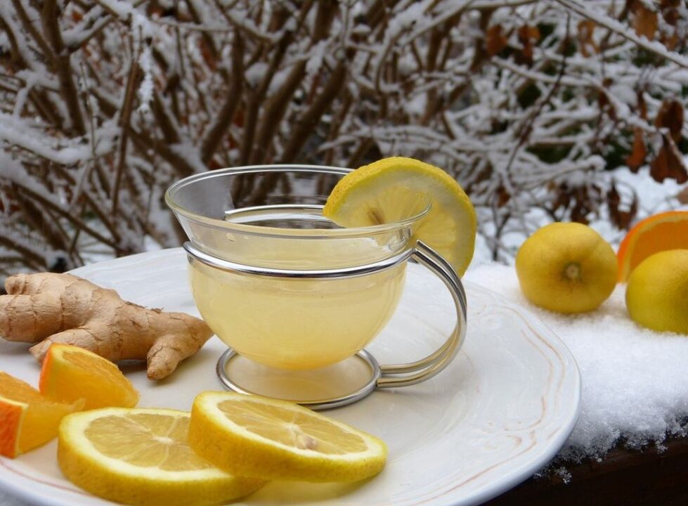 tè al limone a base di zenzero per la potenza